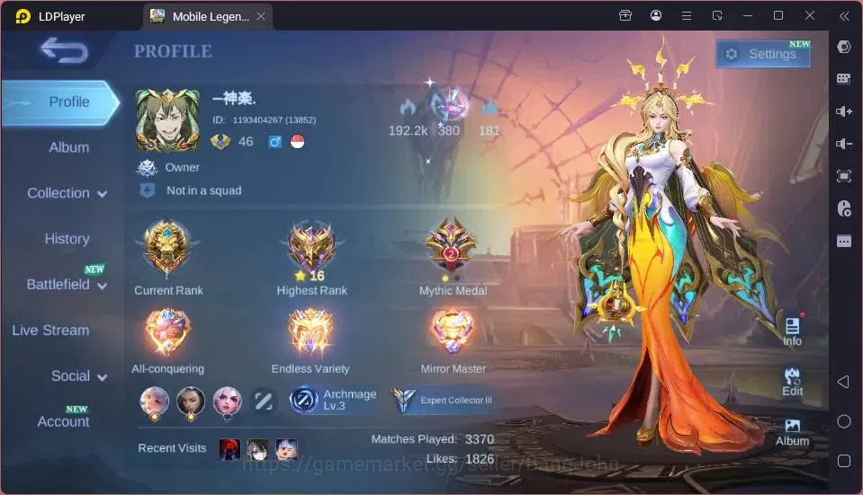Mobile Legends: Bang Bang Accounts GLOBAL Hero 80 Skin 167|Star Kagura|Zodiac Mino|Se image 18