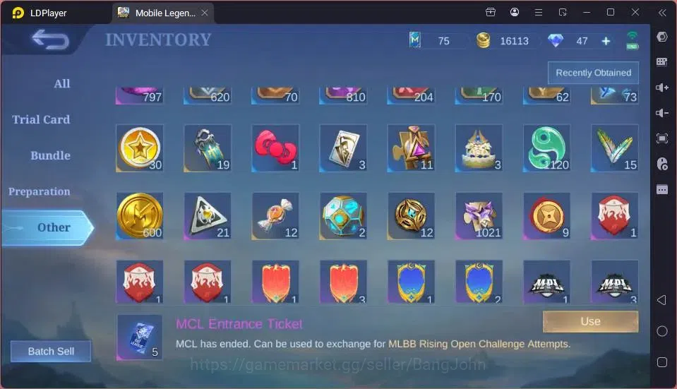 Mobile Legends: Bang Bang Accounts GLOBAL Hero 80 Skin 167|Star Kagura|Zodiac Mino|Se image 2