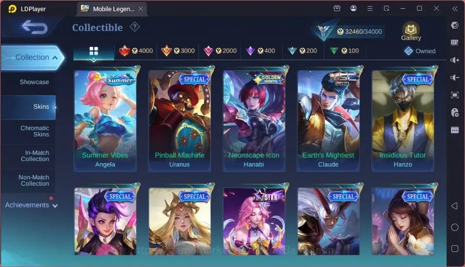Mobile Legends: Bang Bang Accounts GLOBAL Hero 80 Skin 167|Star Kagura|Zodiac Mino|Se image 5