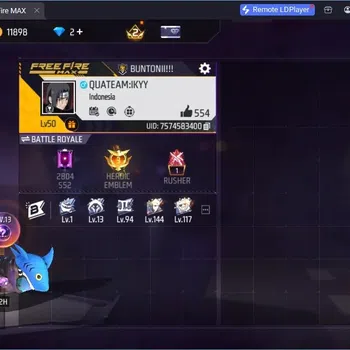 Free Fire Accounts Indonesia | Evo: AK47 Blue Flame Draco Lv.5| M1887-Emerald Power| BackPack Electrify Bunny | Naruto