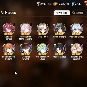 Epic Seven High-End Global Unverif|10ML (Arby, Ruele, LCB, ML Kawerik, image 1