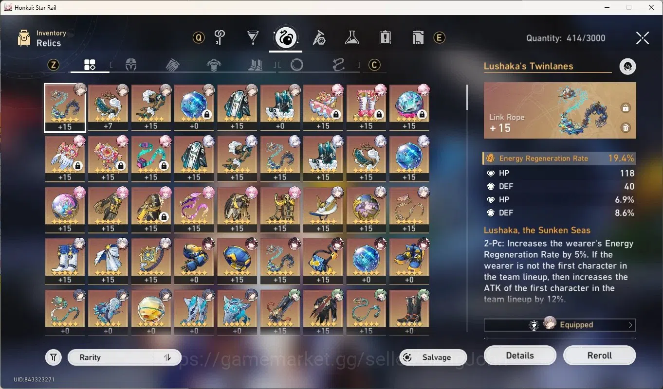Honkai Star Rail Accounts Others ASIA|TL 61|7 Limited [Evanescia E1 + Sign],Cyrene,Phainon,Houhou,Sparkle,Yao Guang,Yunli|Mc 10