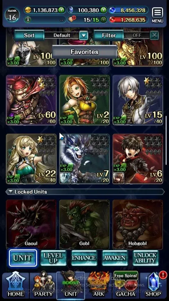 Last Cloudia Accounts Endgame GLOBAL|Rank 16|100k Crystal|Collab BraveFrontier (G Tilith,FG Vargas)+Top Tier Unit (Goddess 2