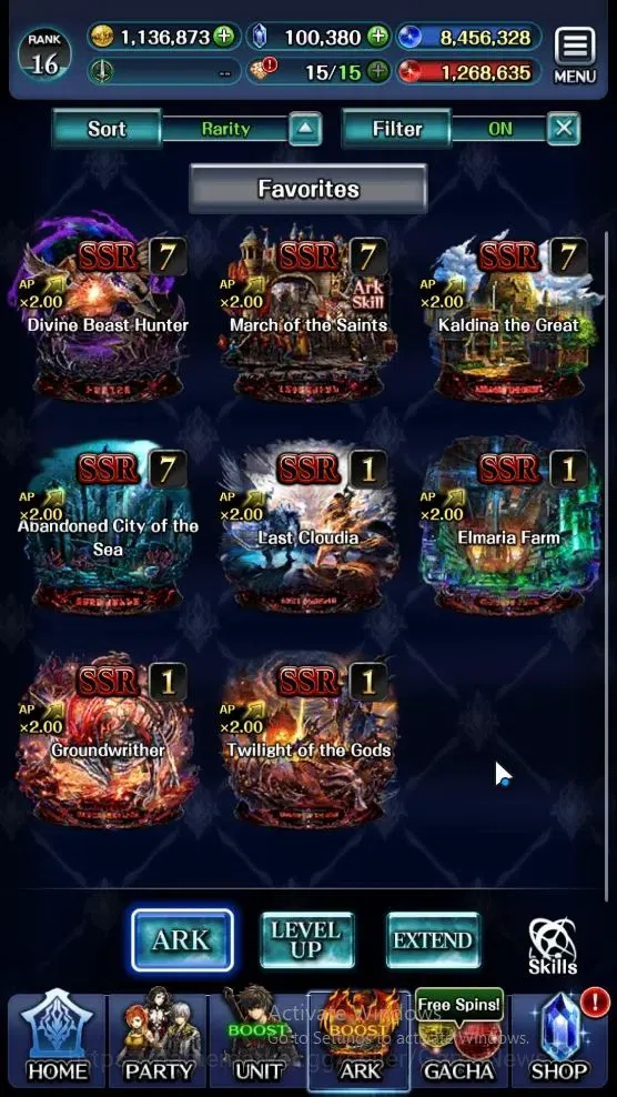 Last Cloudia Accounts Endgame GLOBAL|Rank 16|100k Crystal|Collab BraveFrontier (G Tilith,FG Vargas)+Top Tier Unit (Goddess 3
