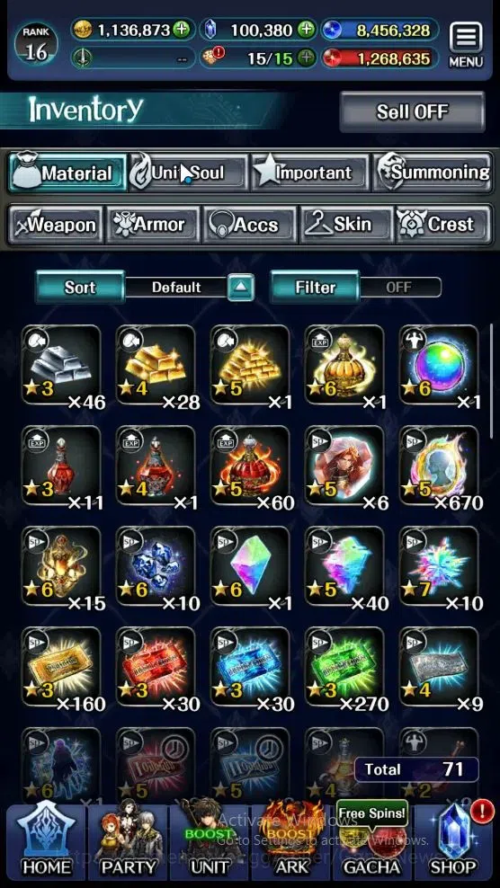 Last Cloudia Accounts Endgame GLOBAL|Rank 16|100k Crystal|Collab BraveFrontier (G Tilith,FG Vargas)+Top Tier Unit (Goddess 8