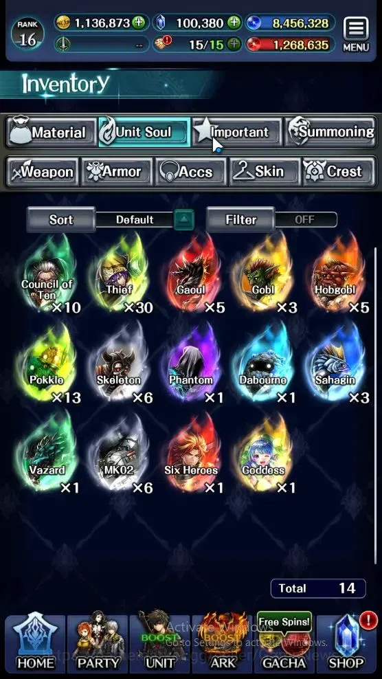 Last Cloudia Accounts Endgame GLOBAL|Rank 16|100k Crystal|Collab BraveFrontier (G Tilith,FG Vargas)+Top Tier Unit (Goddess 9