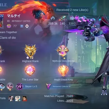 Mobile Legends: Bang Bang Accounts Collector Global|239S|Renowned|LightBorn Alucard Granger,KOF Natalia,CC Natalia,Epic