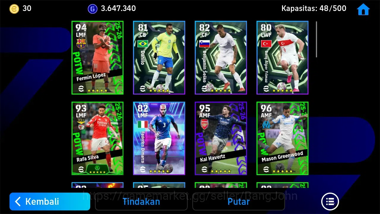 eFootball Accounts Legends & Iconic Players ANDROID|PW 3159|Epic D Barbatov, F Rijkaard, A Shevchenko|2026|EFB1312B 2