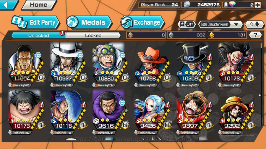 One Piece Bounty Rush Accounts GLOBAL |EX 3 | Borsalino, Awaken Lucci, Captain Ko image 8