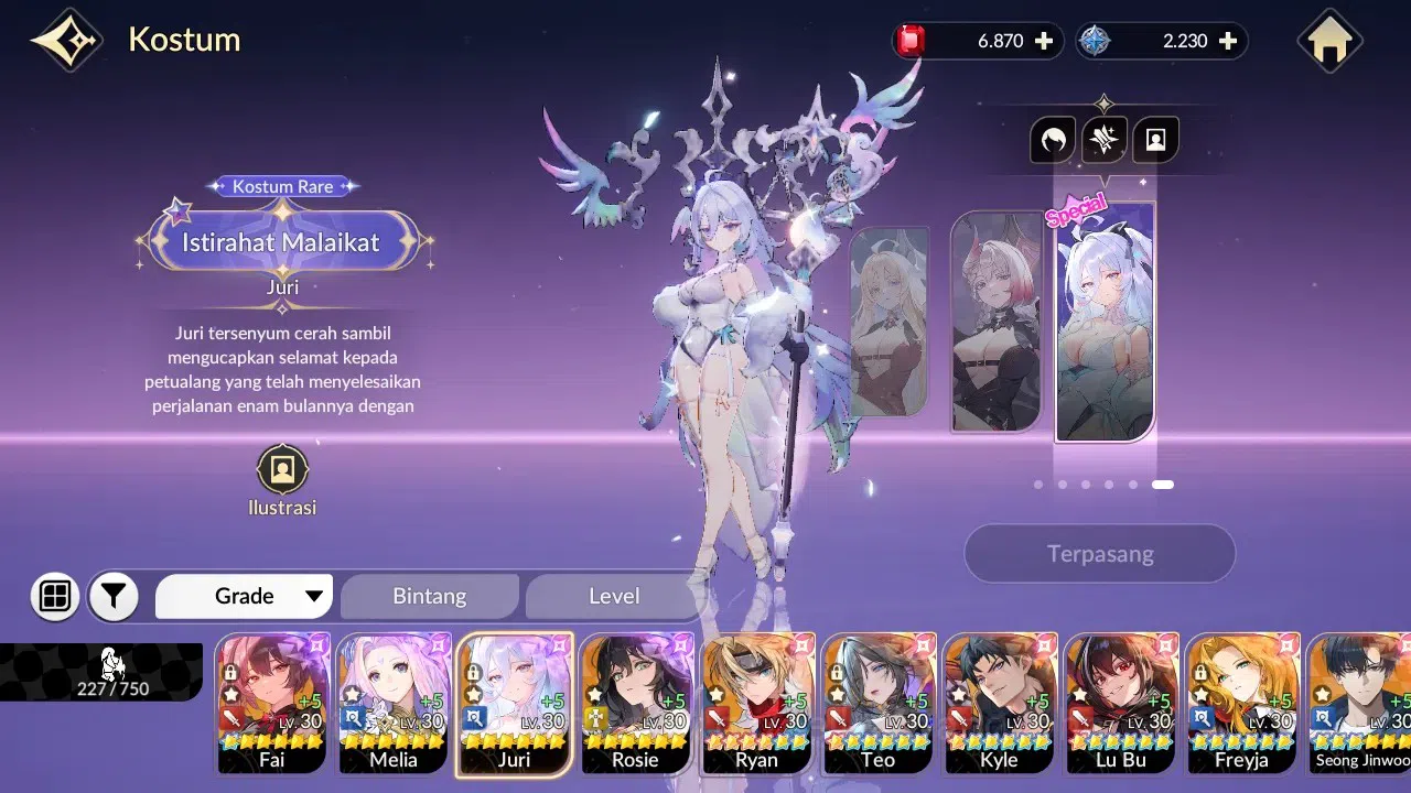 Seven Knights Re:Birth Accounts Global|4EX7(FaiTC1,Melia,Juri,Rosie)Leg Costume(Ye image 1