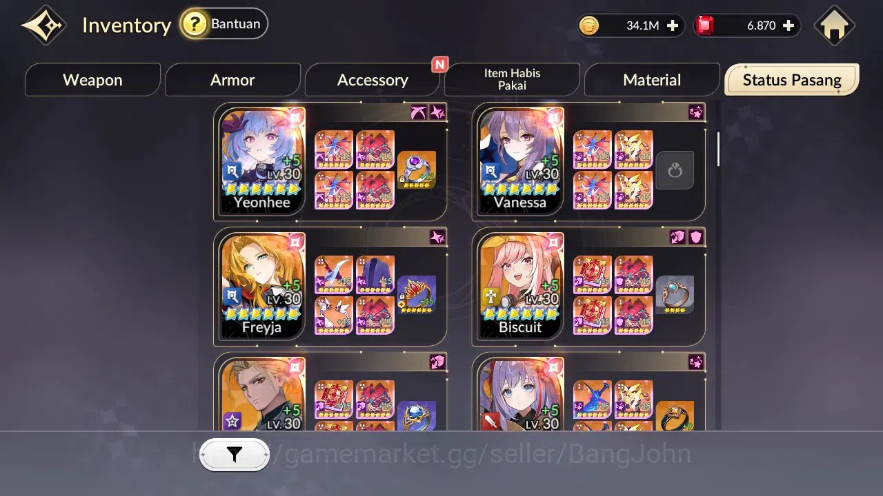 Seven Knights Re:Birth Accounts Global|4EX7(FaiTC1,Melia,Juri,Rosie)Leg Costume(Ye image 13