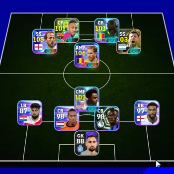 eFootball Accounts High-End Android|Power 3040|Epic Sergio Aguero,Aubameyang|6 Show Time Harry Kane,Kevin De Bruyne,Weston