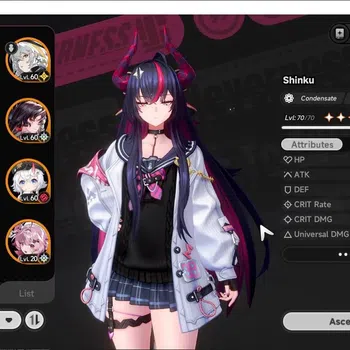 Neverness to Everness Accounts GLOBAL SEA|HL 47|TL 37|11 S-Class 5 Limit[((Shinku,Lacrimosa)+Skin,Chaos,Hotori)+Sign,Iroi]|6