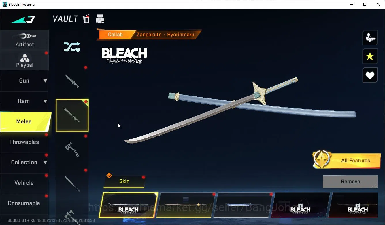 Blood Strike Accounts Collab Uzi Bleach | Collab Spike Bleach + Collab E image 6