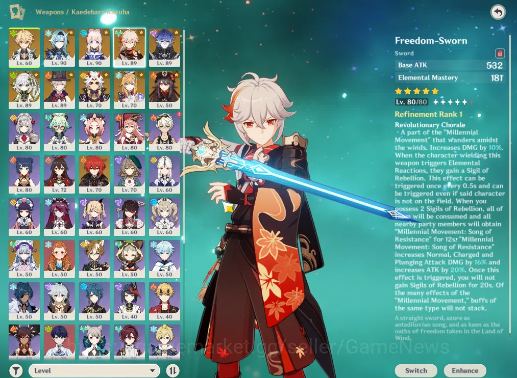 Genshin Impact Accounts ASIA|AR 58|9 Limited +9(*5Weapon)|(EulaC2,LineyR2, image 5