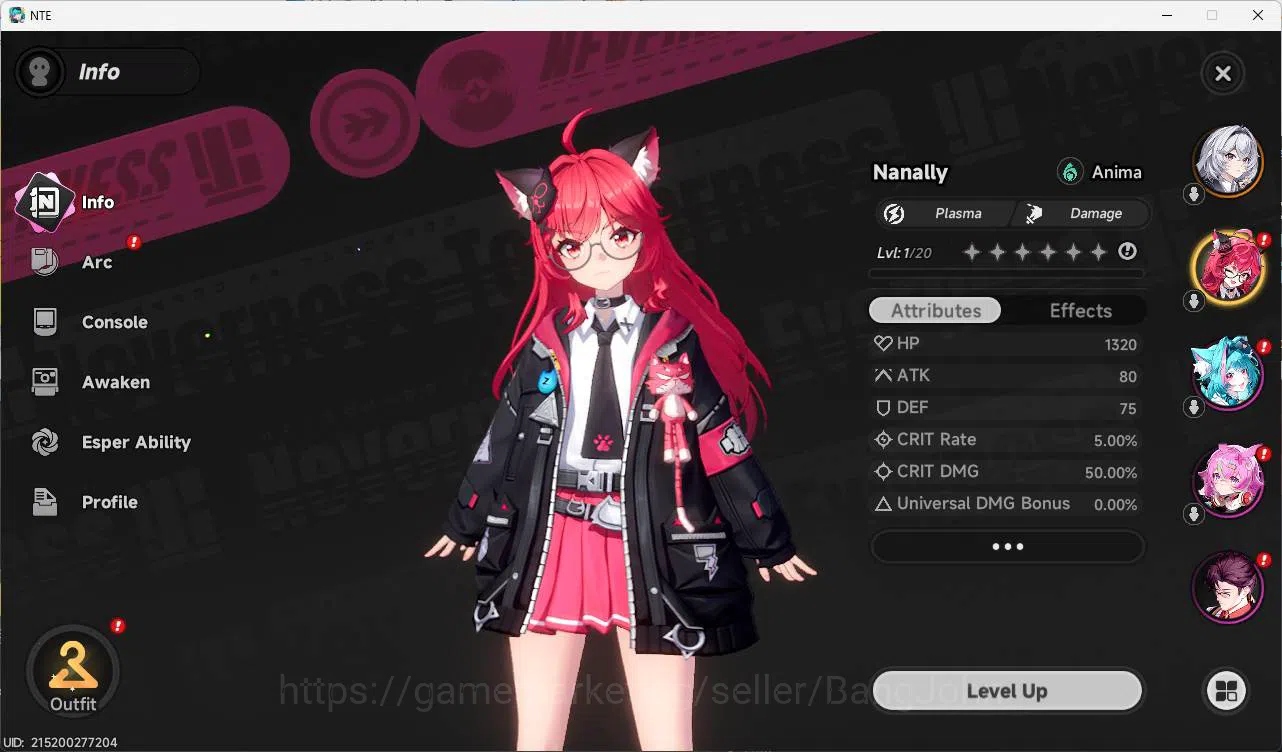 Neverness to Everness Accounts NA|starter, Nanally, 6 char, MC female + EU server image 10