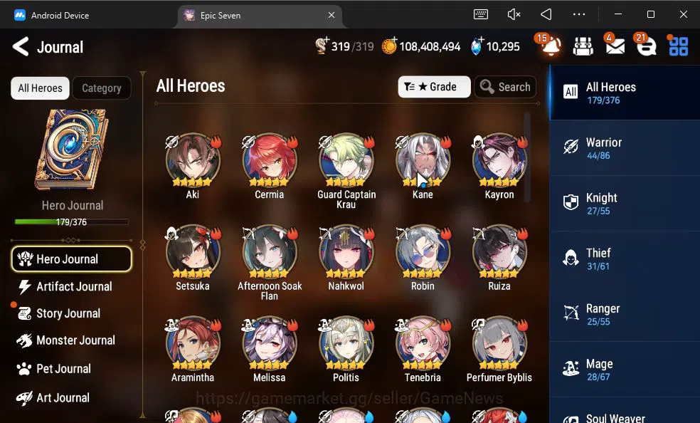 Epic Seven Accounts GLOBAL Unverif|New Era|13 ML(Notos,LOTScales,Belia image 11