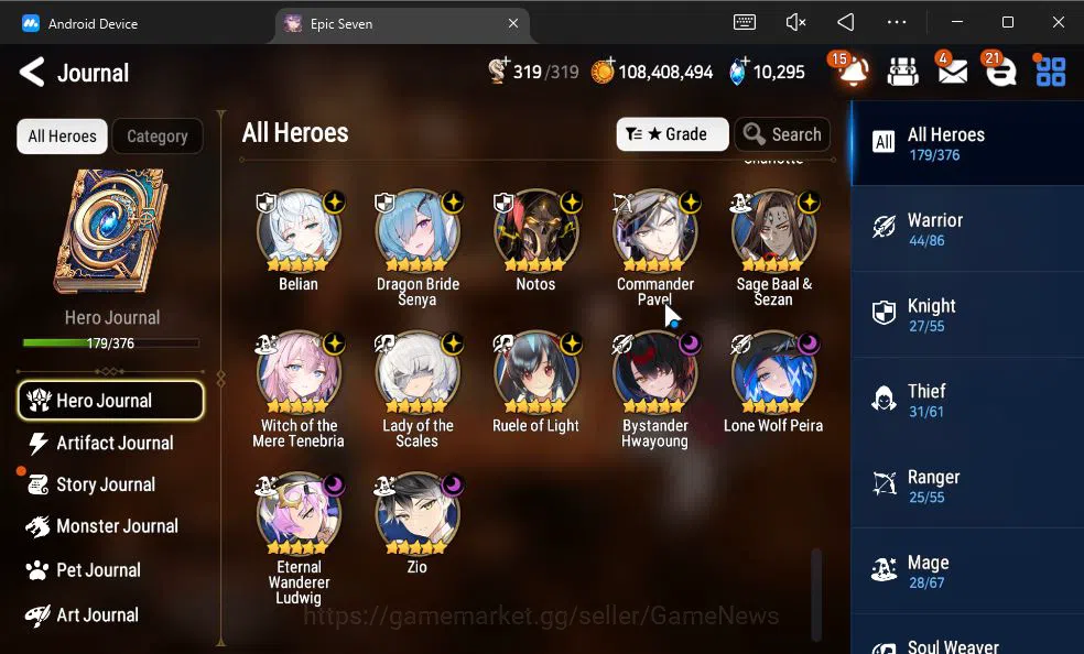 Epic Seven Accounts GLOBAL Unverif|New Era|13 ML(Notos,LOTScales,Belia image 14