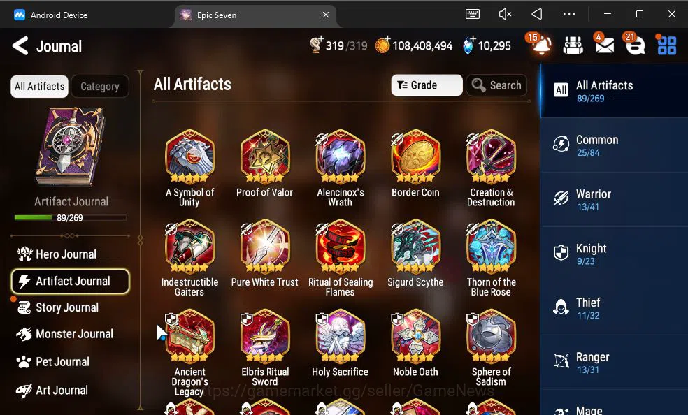 Epic Seven Accounts GLOBAL Unverif|New Era|13 ML(Notos,LOTScales,Belia image 15