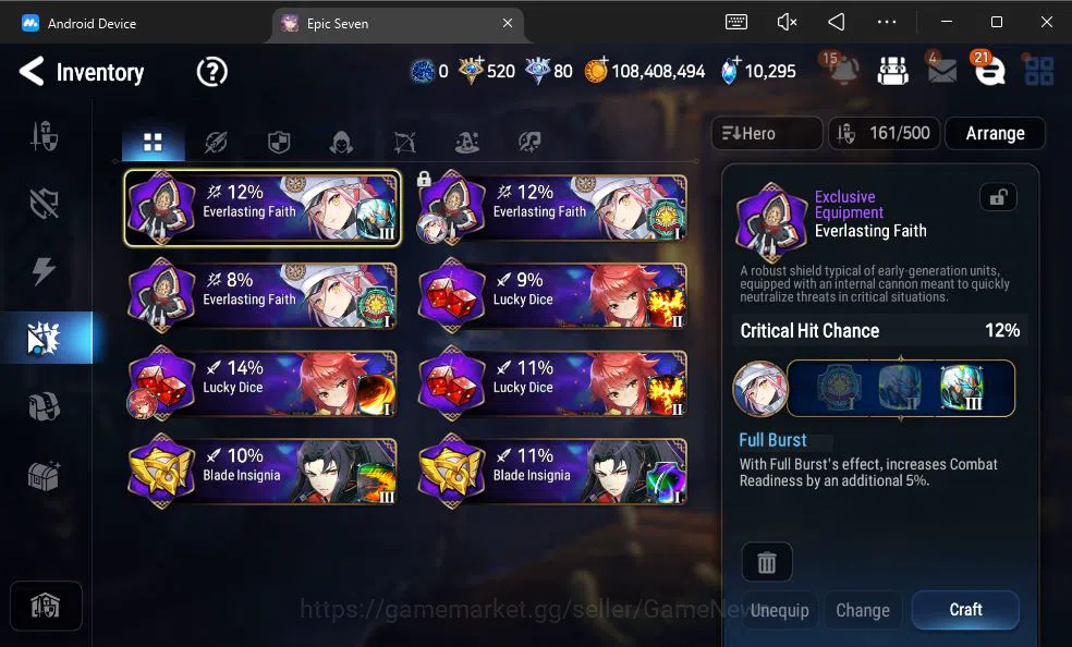 Epic Seven Accounts GLOBAL Unverif|New Era|13 ML(Notos,LOTScales,Belia image 19