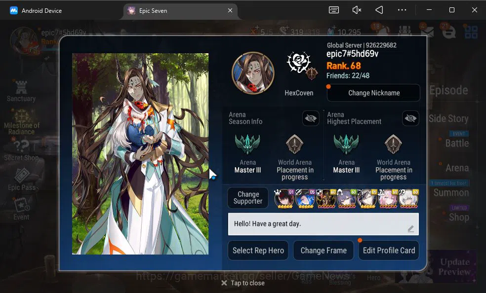 Epic Seven Accounts GLOBAL Unverif|New Era|13 ML(Notos,LOTScales,Belia image 2