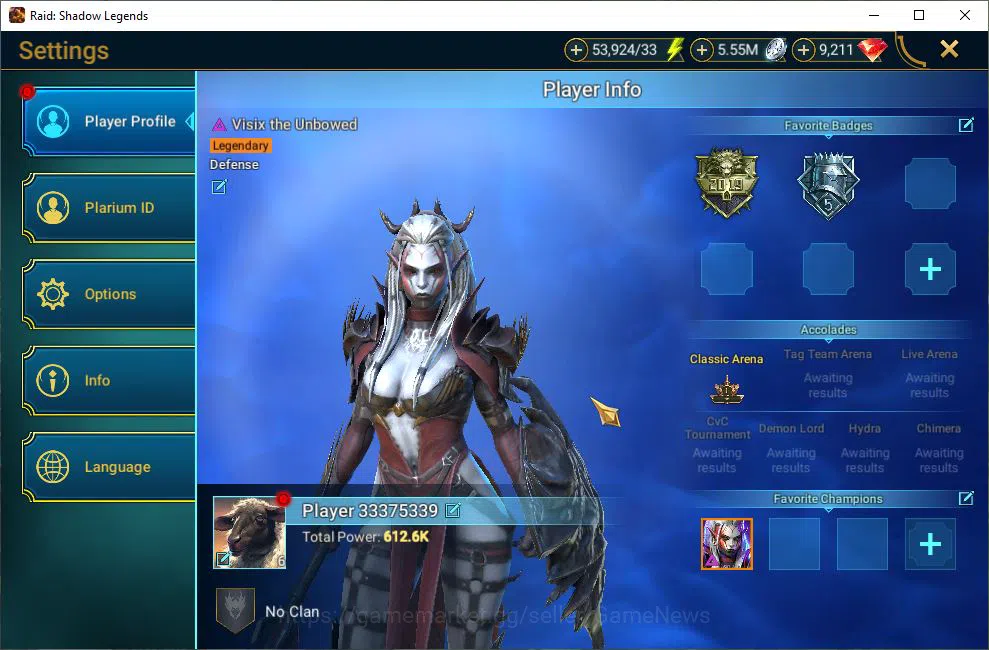 Raid: Shadow Legends Accounts Starter Lv6 612K Power|1 Mythic(Ashnar)+20 2