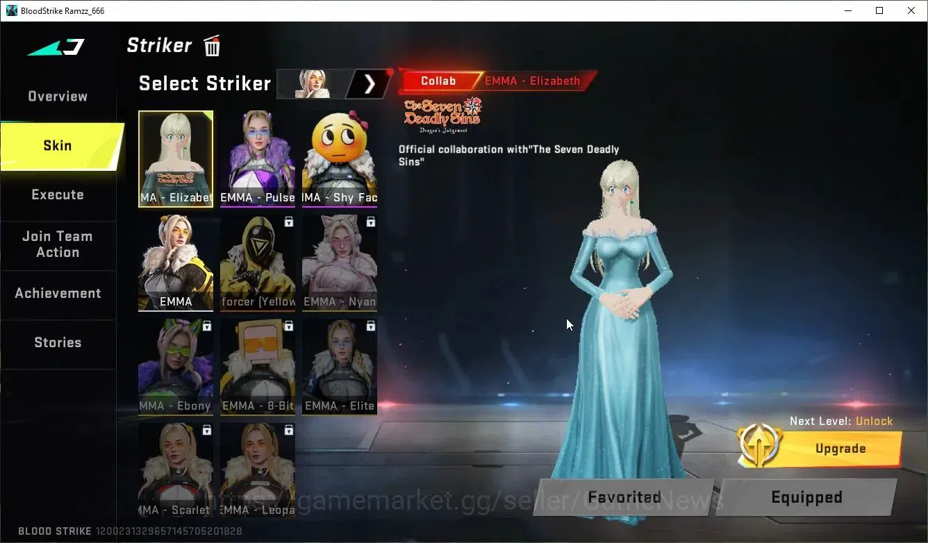 Blood Strike Accounts ASIA|ETERNAL JET-Comet+Collab 7DS [Elizabeth,AK47, image 4