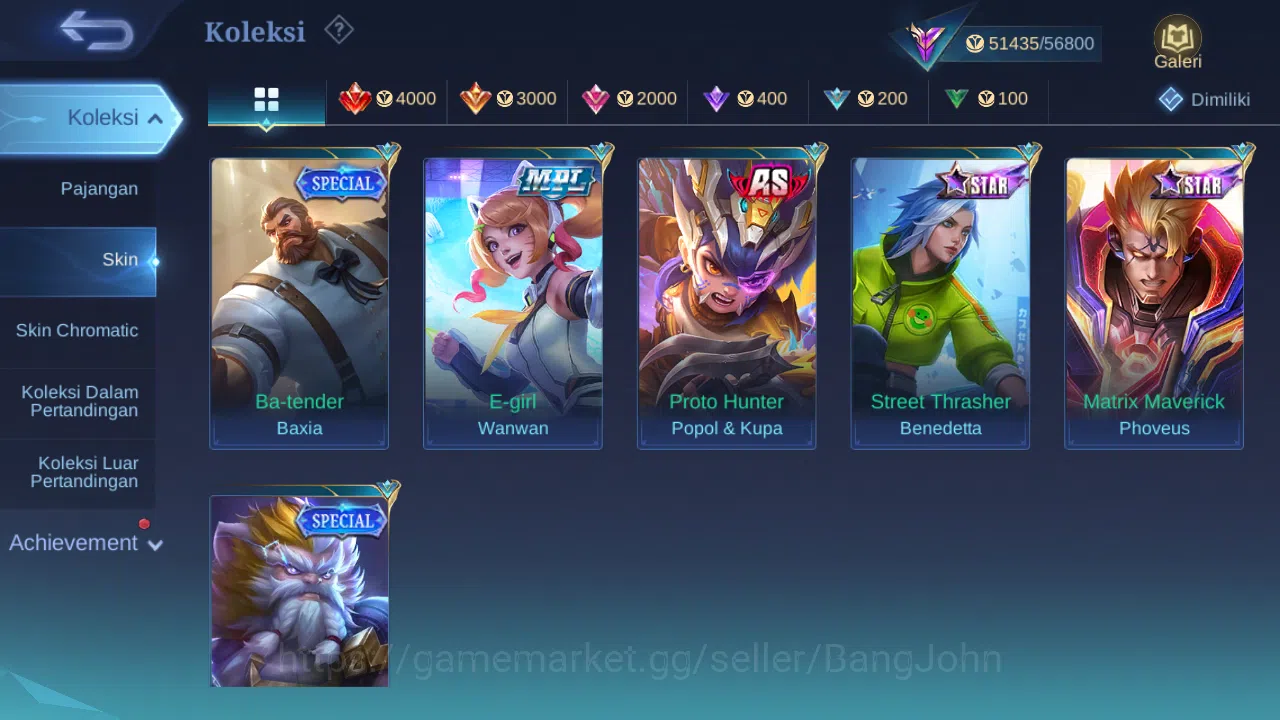 Mobile Legends: Bang Bang Accounts Hero 130 Skin 224 | Collector Yuzhong | Prime Beat image 11