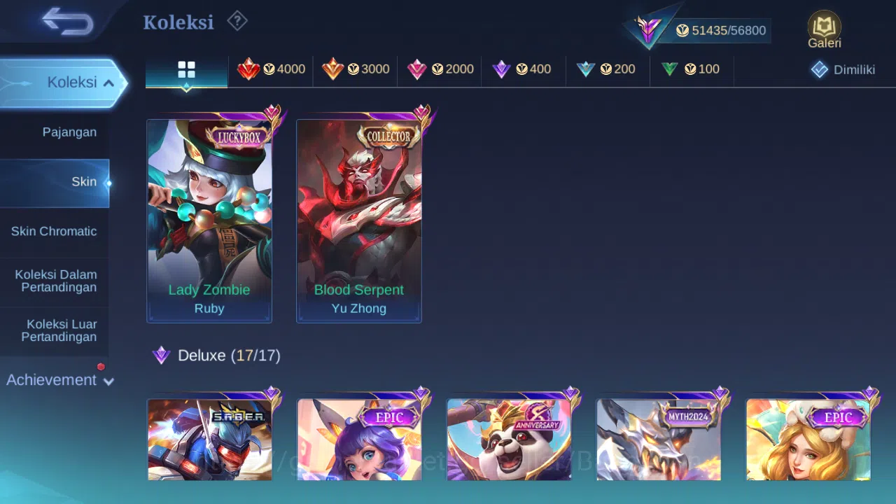 Mobile Legends: Bang Bang Accounts Hero 130 Skin 224 | Collector Yuzhong | Prime Beat image 3