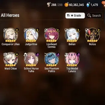 Epic Seven Accounts Starter ASIA|Unverif|New ERA 9 ML (Notos, SN Yulha, SP Politis, Cermia Etc.)Aki, Ivana, Estele