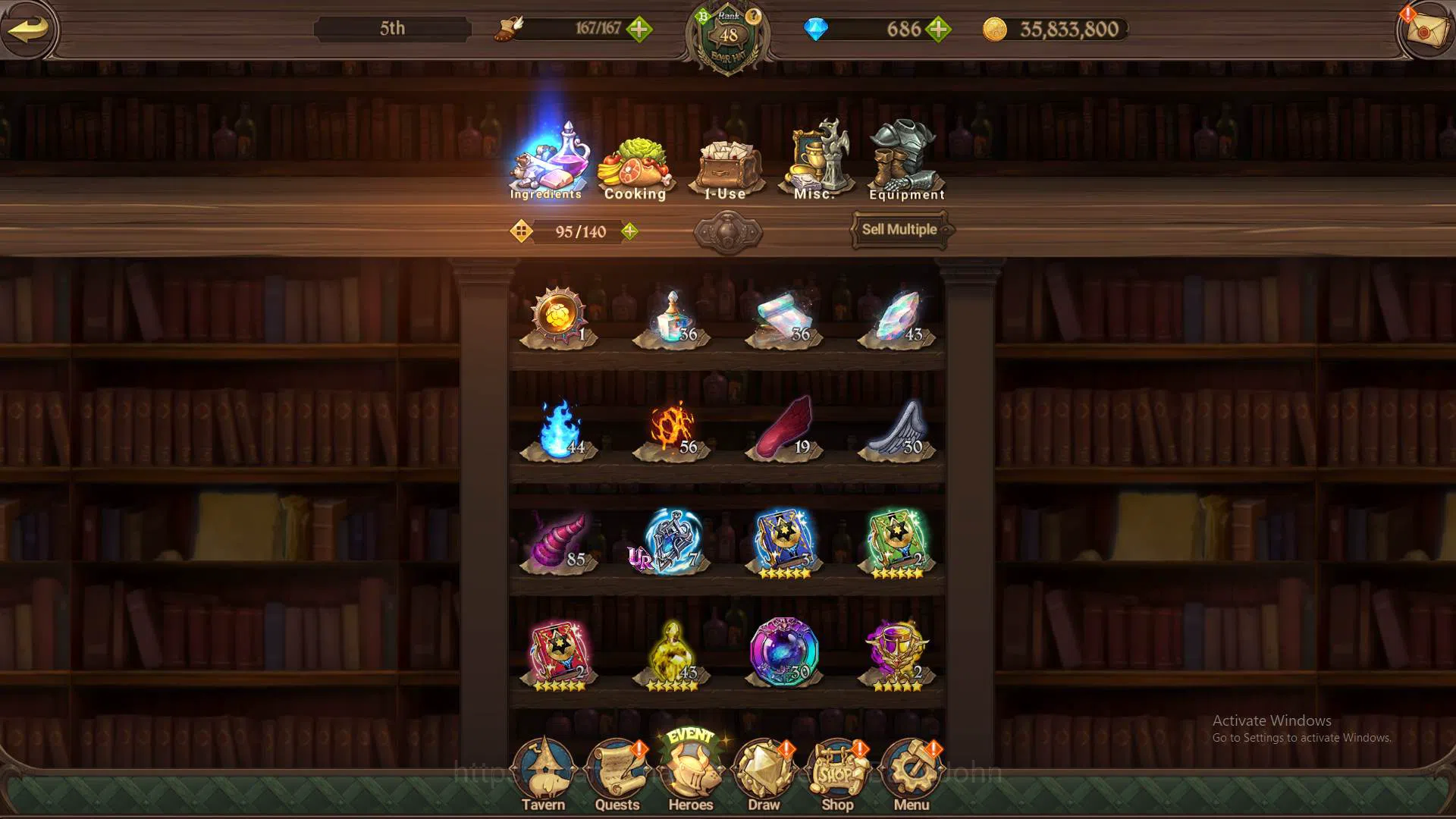 The Seven Deadly Sins: Grand Cross Accounts Others GLOBAL|1.1M CC|DM 686|LR Helbram|UR Meresca4/6,DKM,Gowther2/6,etc|Detail 7