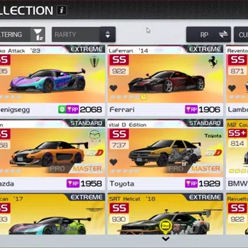 Racing Master Accounts SEA|Lvl 39| 5 PL +3 Collab Initial D (Jesko Attack,LaFerrari,Reventon)+62 Etc Car|1012 DM|Log