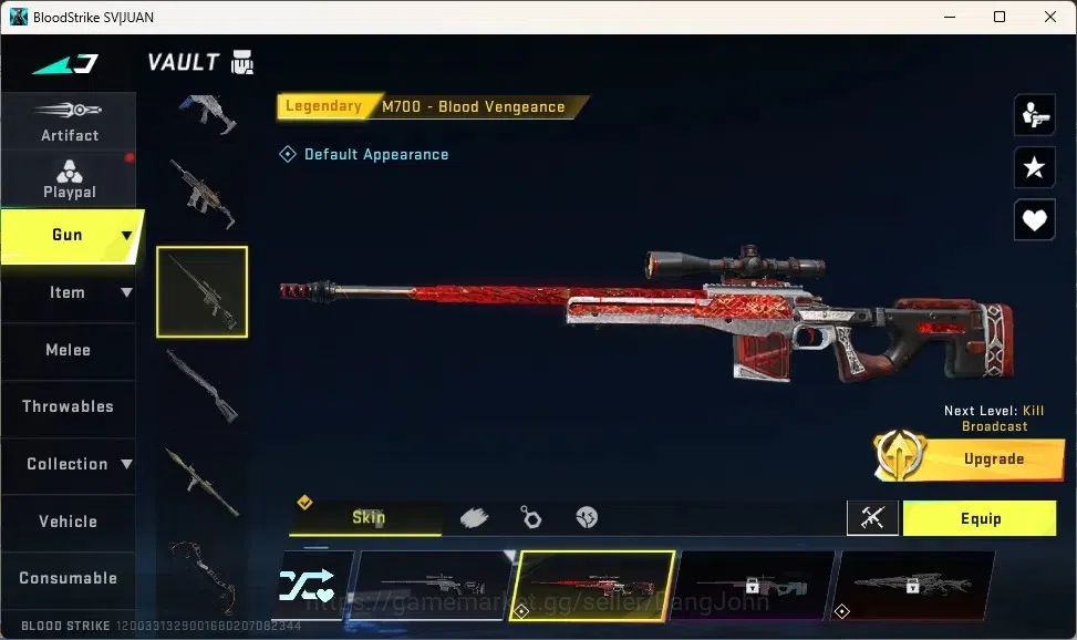 Blood Strike Accounts Collab Skin ASIA |1 Collab Gun:KAG-6 - Comandante[Enzo]|Ultra Striker Zero-Nuliifier|3 Legendary 5