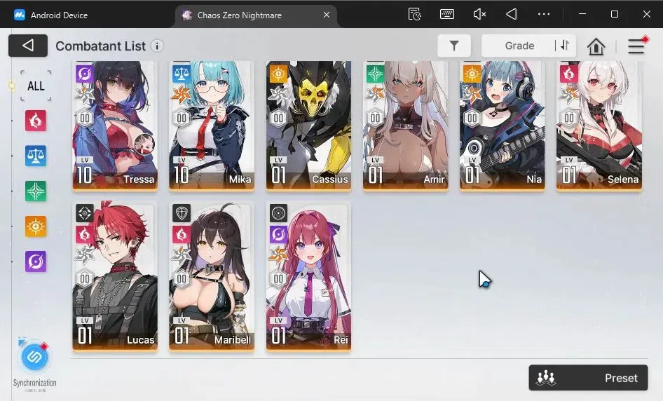 Chaos Zero Nightmare Accounts GLOBAL|Lv54|5 SSR[TenebriaM2+Sign,DianaM1,RinM1,Yu image 4