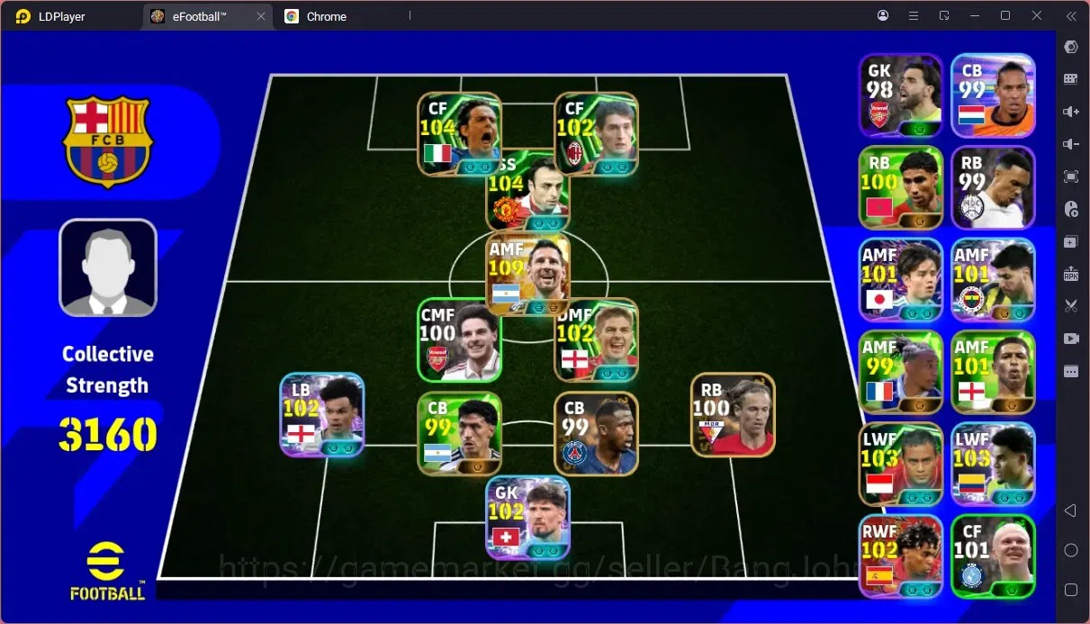 eFootball Accounts High-End Mobile |PW 3160|New Bigtime Messi|Epic Inzaghi,Berbatov,Gerrard,Atep, Etc|SHW 1