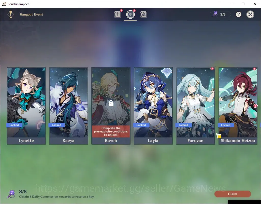 Genshin Impact Accounts Asia|AR 56|5 Limited + 3 (*5 Weapon)|Semi Prem Ski image 19
