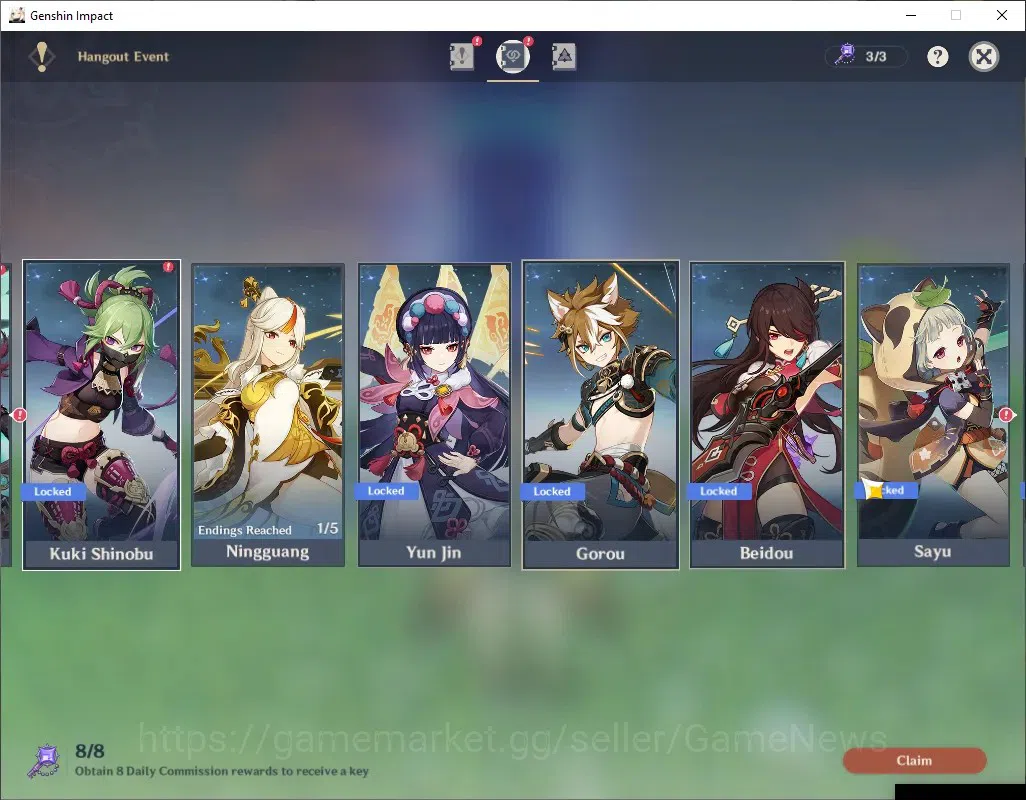 Genshin Impact Accounts Asia|AR 56|5 Limited + 3 (*5 Weapon)|Semi Prem Ski image 20