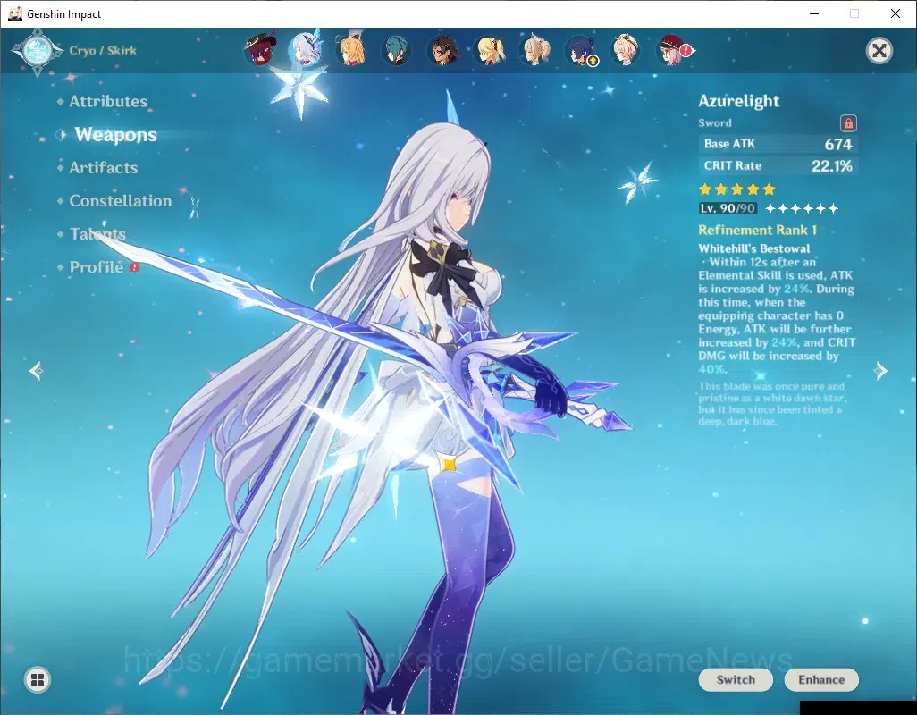 Genshin Impact Accounts Asia|AR 56|5 Limited + 3 (*5 Weapon)|Semi Prem Ski image 3