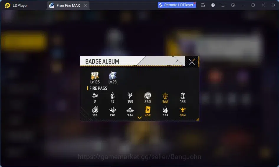 Free Fire Accounts Indonesia | Vault 375 | EVO-SCAR MEGALODON| SG Tro image 8