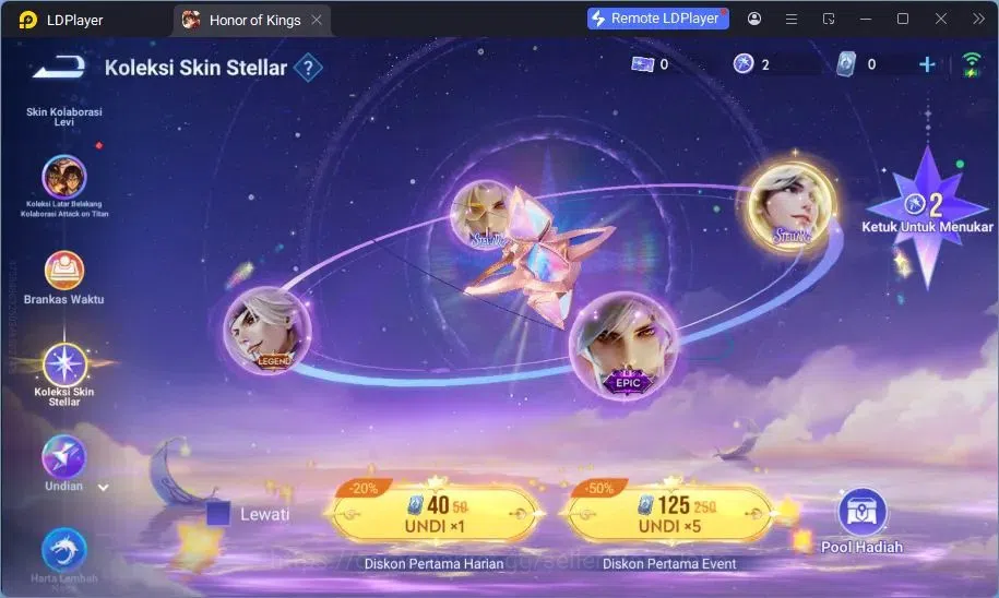 Honor of Kings Accounts Global | 41H/37S | Lady Sun Legend, Angela Legend image 1