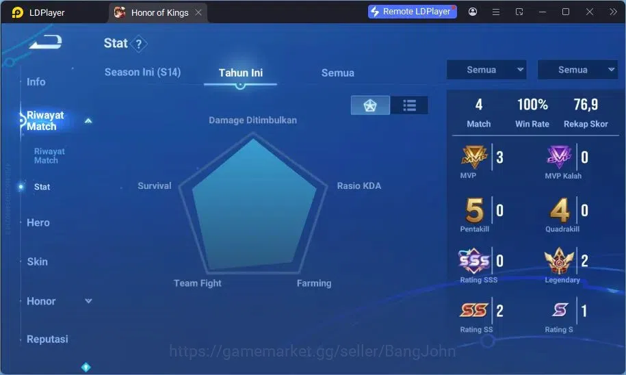 Honor of Kings Accounts Global | 41H/37S | Lady Sun Legend, Angela Legend image 11