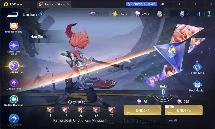 Honor of Kings Accounts Global | 41H/37S | Lady Sun Legend, Angela Legend image 3