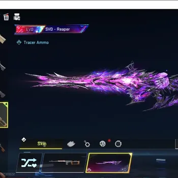 Blood Strike Accounts Collab Skin ASIA|EVO SVD Reaper Lv3|Meele Ultra Butterfly Knife Synthwave|Collab AOT M4A1 Battle of