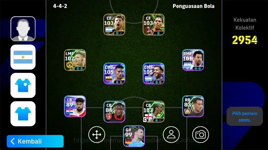 eFootball Accounts Legends & Iconic Players Mobile|PW2954|New James Rodriguez Show T,New Enzo Fernadez Show T,Lionel Messi 1