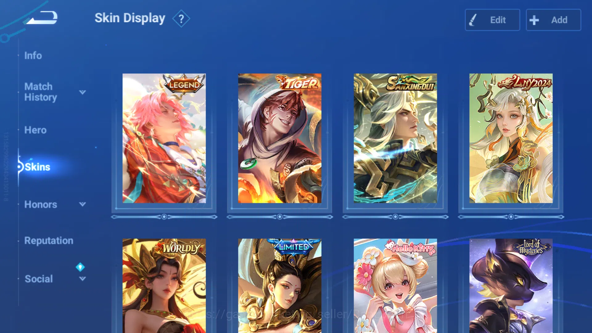 Honor of Kings Accounts Others Global | Hero 109 | Skin 87 | Tiger Pei | Legend Zhuangzi | Sanxingdui Hou Yi+Button 2