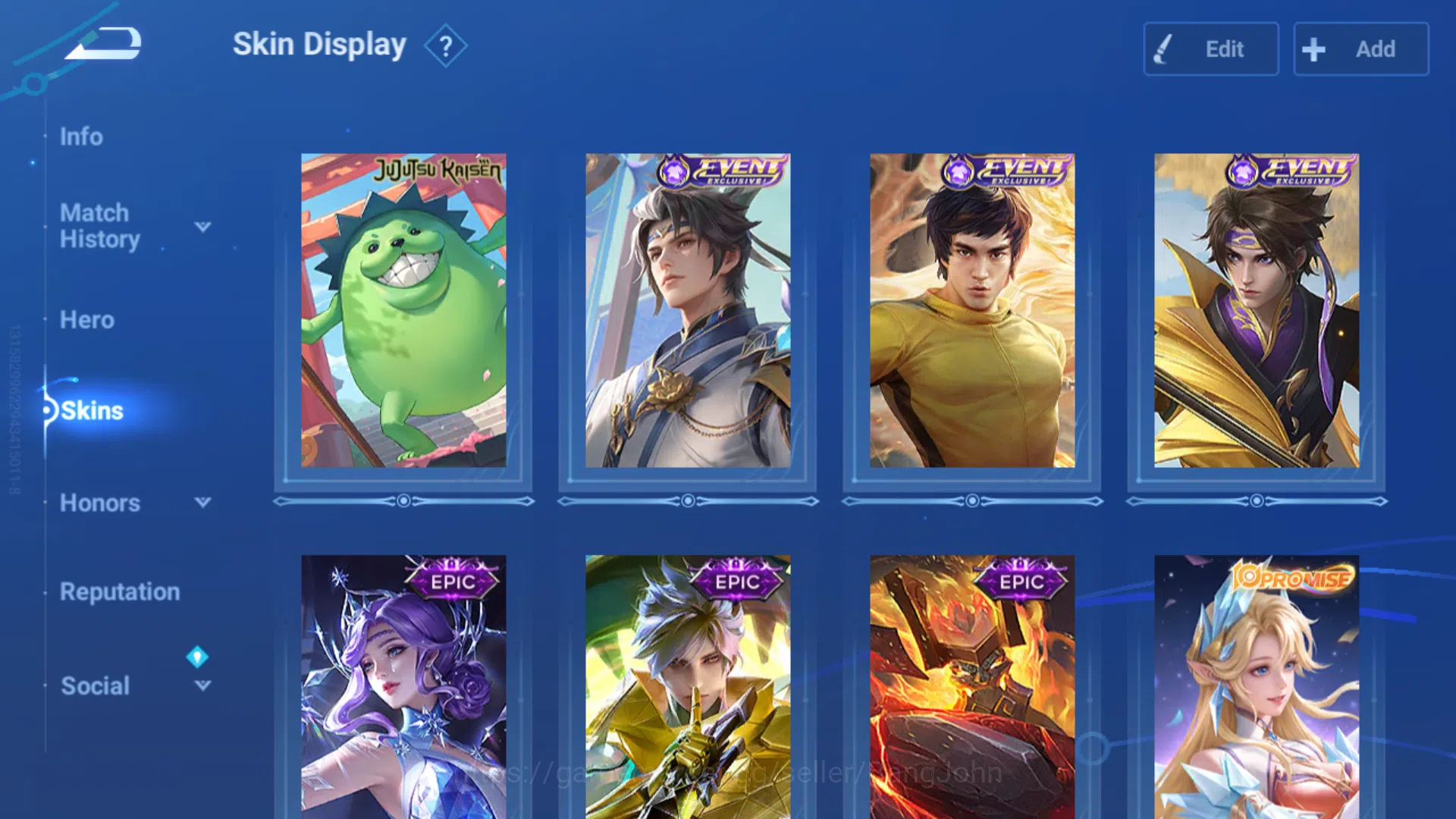 Honor of Kings Accounts Others Global | Hero 109 | Skin 87 | Tiger Pei | Legend Zhuangzi | Sanxingdui Hou Yi+Button 3