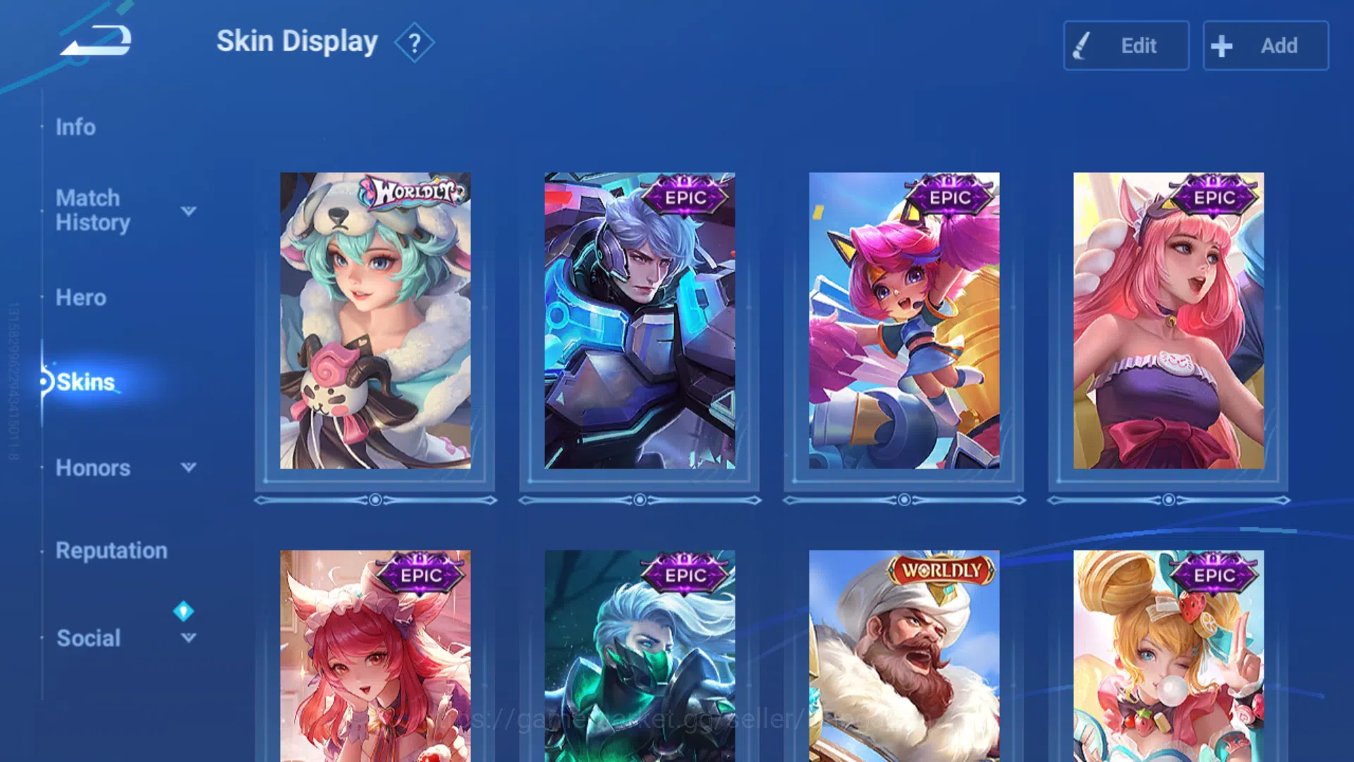 Honor of Kings Accounts Others Global | Hero 109 | Skin 87 | Tiger Pei | Legend Zhuangzi | Sanxingdui Hou Yi+Button 4