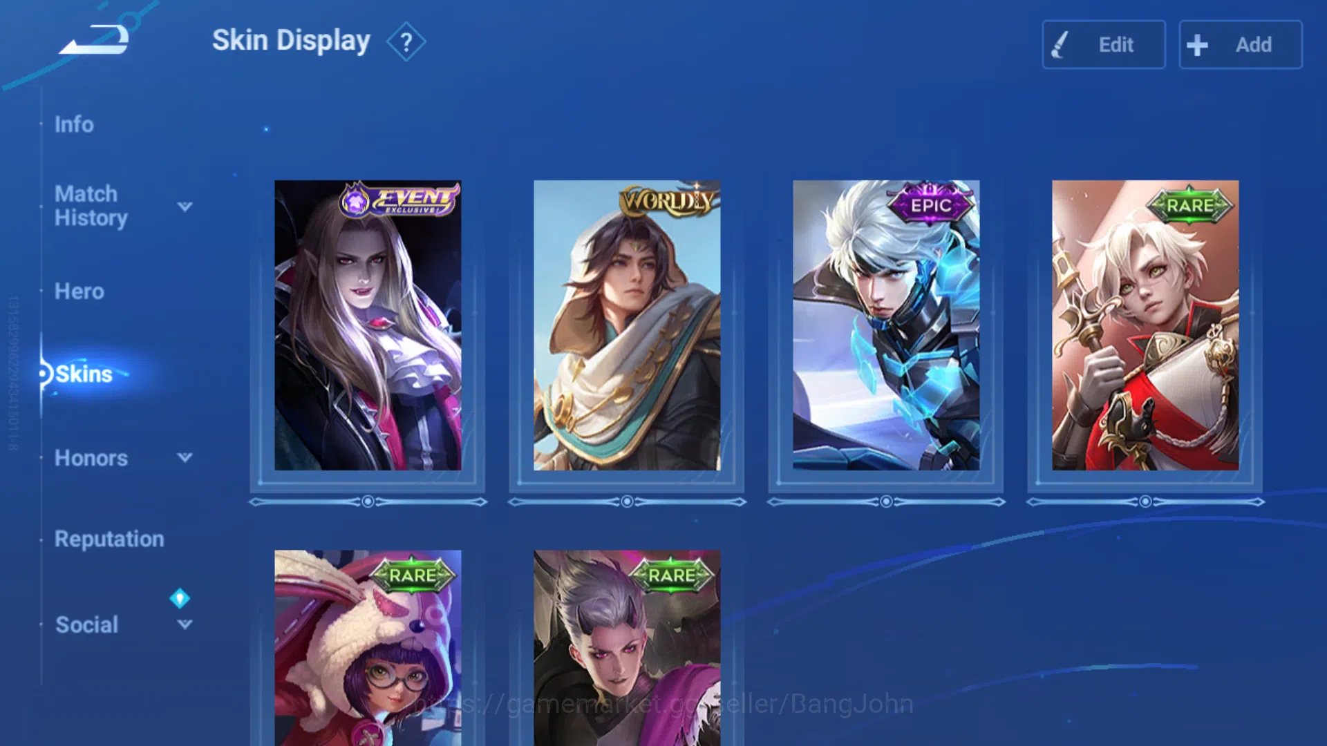 Honor of Kings Accounts Others Global | Hero 109 | Skin 87 | Tiger Pei | Legend Zhuangzi | Sanxingdui Hou Yi+Button 5