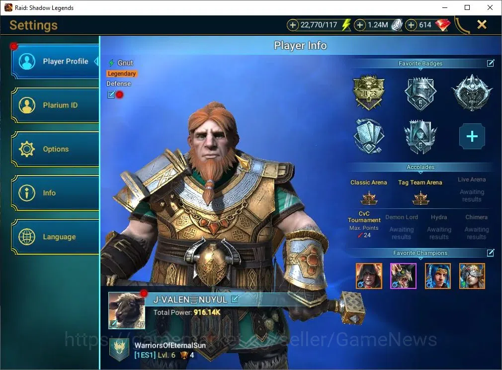 Raid: Shadow Legends Accounts Mid-Game Lv 47|916K Power|23 Legend(GNUT,2 Assasins,Ninja,Artax,Mc 2
