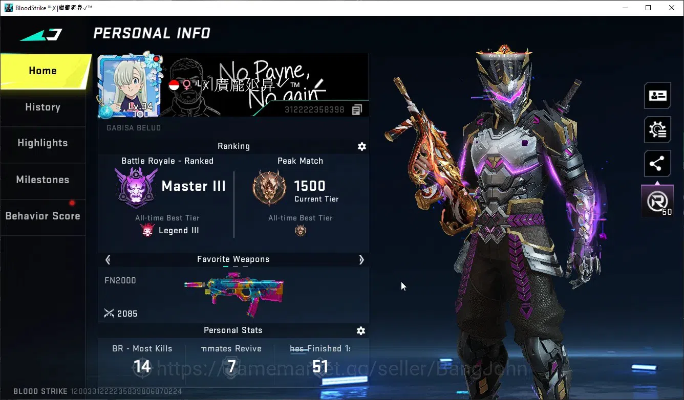 Blood Strike Accounts ASIA | 4 ULTRA STRIKERS | 1 ETERNAL: Desert Eagle- image 1